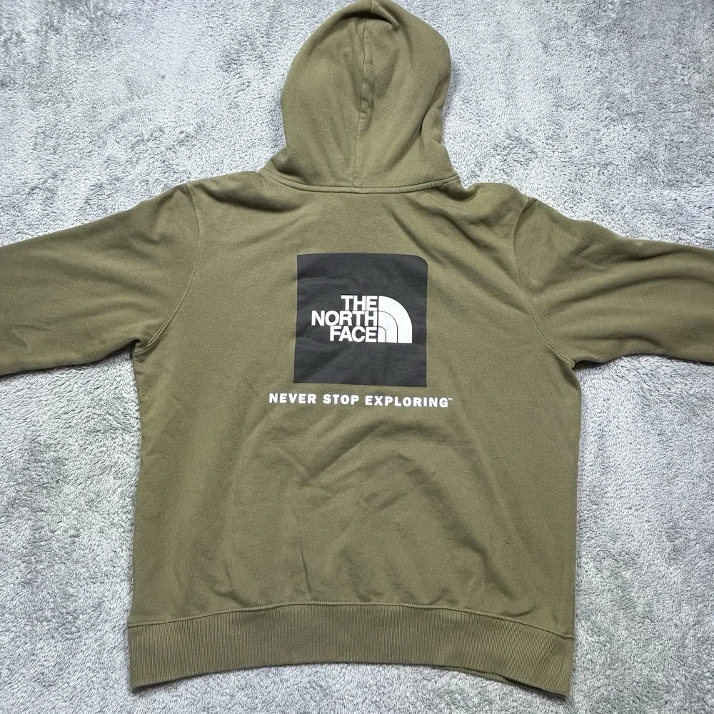 The North Face Hoodie Men's XL Army Green Pullover Box NSE Grunge Outdoor EUC